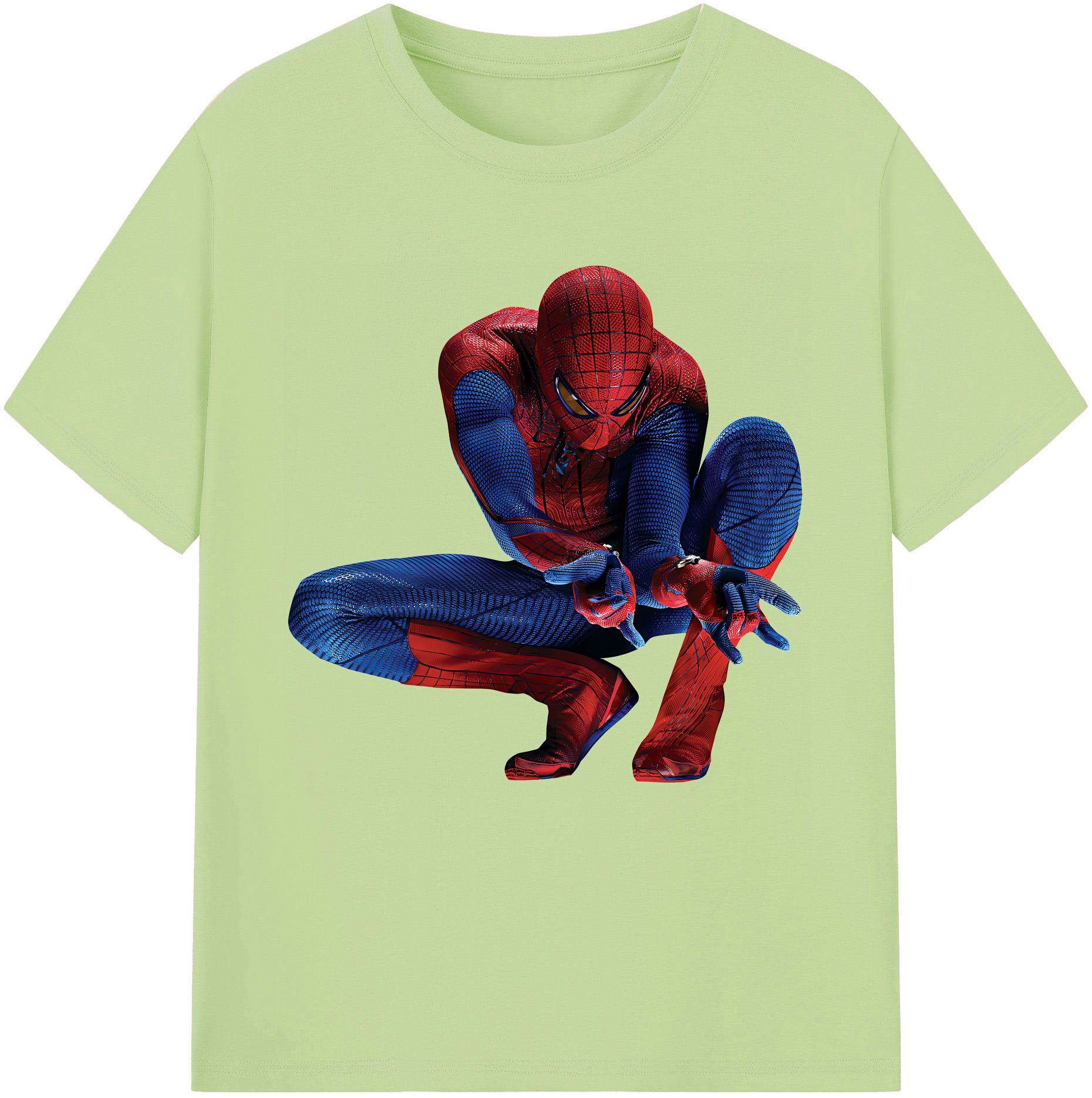 （画像用） Spider Man スパイダーマン 綿100％半袖Tシャツ（フロントプリント）